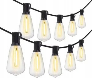 GIRLANDA Lampki Ogrodowe Żarówki 20LED E12 Wiszące 11,5m Na Balkon 4399 1