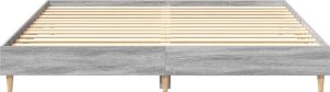 vidaXL Rama łóżka bez materaca Szary Sonoma 200x200 cm Drewno klejone 5