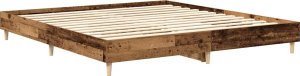 Rama łóżka bez materaca Stare drewno 200x200 cm Drewno klejone 7