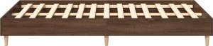 vidaXL Rama łóżka bez materaca Brązowy dąb 135x190 cm Drewno klejone 6