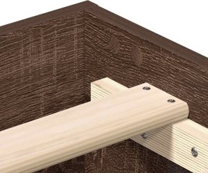vidaXL Rama łóżka bez materaca Brązowy dąb 135x190 cm Drewno klejone 8