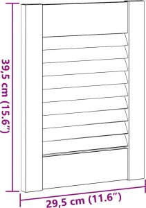 Drzwi do szafek żaluzjowe 2 szt. Białe 39,5x29,5 cm 11