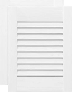 Drzwi do szafek żaluzjowe 2 szt. Białe 39,5x29,5 cm 2