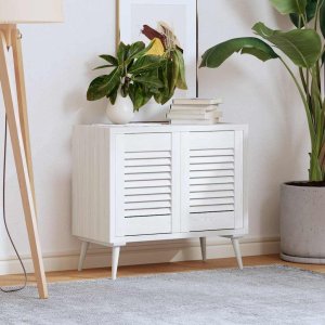 Drzwi do szafek żaluzjowe 2 szt. Białe 39,5x29,5 cm 3