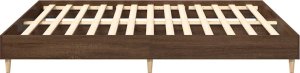 vidaXL Rama łóżka bez materaca Brązowy dąb 200x200 cm Drewno klejone 6