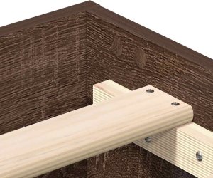 vidaXL Rama łóżka bez materaca Brązowy dąb 200x200 cm Drewno klejone 8