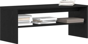 Szafka RTV Czarny Dąb 100x40x40 cm Drewno klejone 4