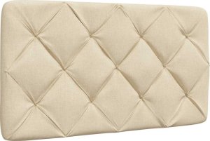 Łóżko z materacem, kremowe, 80x200 cm, obite tkaniną 9