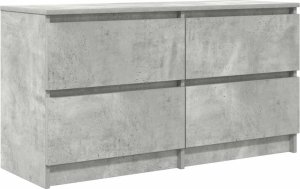 Szafka RTV Beton Szary 100x35x54 cm Drewno klejone 2