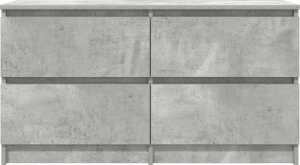 Szafka RTV Beton Szary 100x35x54 cm Drewno klejone 6