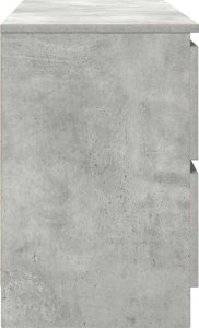 Szafka RTV Beton Szary 100x35x54 cm Drewno klejone 7