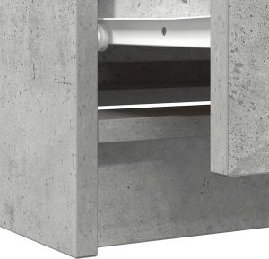 Szafka RTV Beton Szary 100x35x54 cm Drewno klejone 10