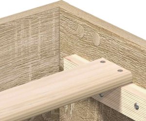 Rama łóżka bez materaca Sonoma Oak 120x190 cm Drewno klejone 8