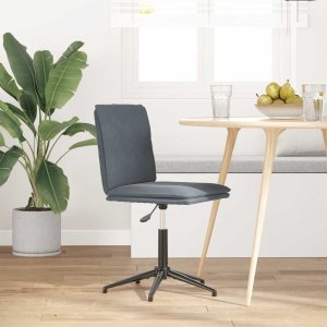 Krzesło stołowe, ciemnoszare, obite aksamitem 2