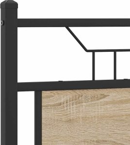 vidaXL Łóżko bez materaca, dąb sonoma, 120x200 cm 9