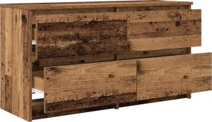 vidaXL Szafka RTV Stare drewno 100x35x54 cm Drewno klejone 5