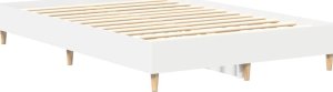 vidaXL Rama łóżka bez materaca biała 140x190 cm drewno klejone 4