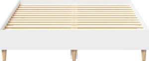 vidaXL Rama łóżka bez materaca biała 140x190 cm drewno klejone 5