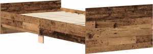 vidaXL Rama łóżka bez materaca Stare drewno 90x200cm Drewno klejone 7