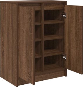 vidaXL Szafka na buty Brązowy Dąb 57x34x76 cm Drewno klejone 5