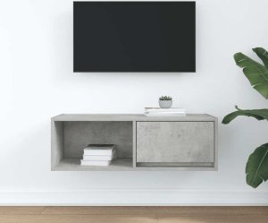 vidaXL Szafka RTV Betonowa Szara 80x31x25,5 cm Drewno klejone 3