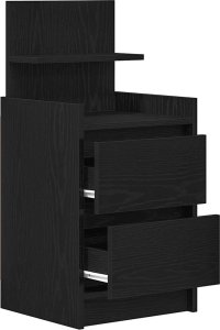 vidaXL Szafki nocne z 2 szufladami 2 szt. Czarne 38x34x80 cm 6