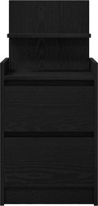 vidaXL Szafki nocne z 2 szufladami 2 szt. Czarne 38x34x80 cm 7