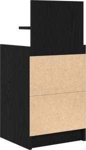 vidaXL Szafki nocne z 2 szufladami 2 szt. Czarne 38x34x80 cm 9