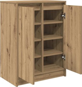 vidaXL Szafka na buty Artisan Oak 57x34x76 cm Drewno klejone 5