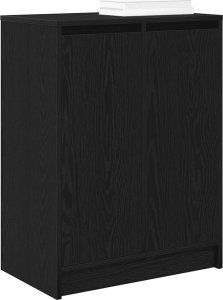 vidaXL Szafka na buty Czarny dąb 57x34x76 cm Drewno klejone 4