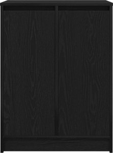 vidaXL Szafka na buty Czarny dąb 57x34x76 cm Drewno klejone 6