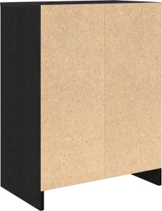 vidaXL Szafka na buty Czarny dąb 57x34x76 cm Drewno klejone 8