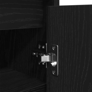 vidaXL Szafka na buty Czarny dąb 57x34x76 cm Drewno klejone 10