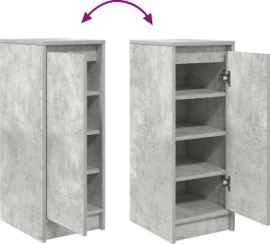 vidaXL Szafka na buty Beton Szary 29,5x34x76 cm Drewno klejone 9