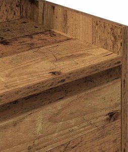 vidaXL Szafki nocne z 2 szufladami 2 szt. Stare drewno 38x34x80 cm 10