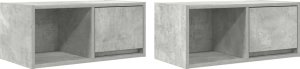 vidaXL Szafki RTV 2 szt. Beton Szary 60x31x25,5 cm Drewno klejone 2