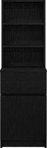 vidaXL Szafka nocna Czarna 39x35x125 cm Drewno klejone 6