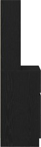 vidaXL Szafka nocna Czarna 39x35x125 cm Drewno klejone 7