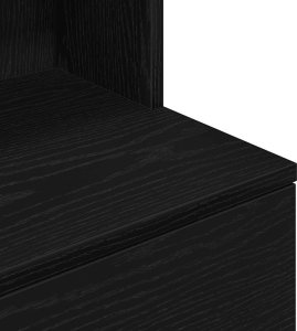 vidaXL Szafka nocna Czarna 39x35x125 cm Drewno klejone 10