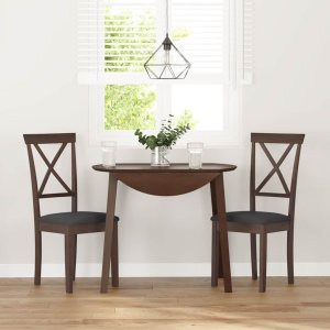 vidaXL Krzesła do jadalni z poduszkami 2 szt. lite drewno gumowe 3