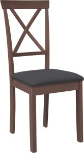 vidaXL Krzesła do jadalni z poduszkami 2 szt. lite drewno gumowe 4