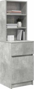 vidaXL Szafka nocna Beton Szary 39x35x125 cm Drewno klejone 4