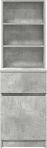 vidaXL Szafka nocna Beton Szary 39x35x125 cm Drewno klejone 6