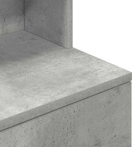 vidaXL Szafka nocna Beton Szary 39x35x125 cm Drewno klejone 10
