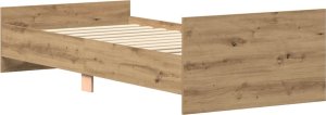 vidaXL Rama łóżka bez materaca Artisan Oak 90x190cm Drewno klejone 7