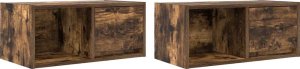 vidaXL Szafki RTV 2 szt. Dąb wędzony 60x31x25,5 cm Drewno klejone 2