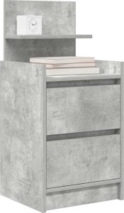 vidaXL Szafki nocne z 2 szufladami 2 szt. Betonowy szary 38x34x80 cm 4