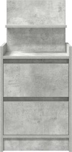 vidaXL Szafki nocne z 2 szufladami 2 szt. Betonowy szary 38x34x80 cm 7