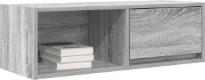 vidaXL Szafka RTV Szara Sonoma 80x31x25,5 cm Drewno klejone 4