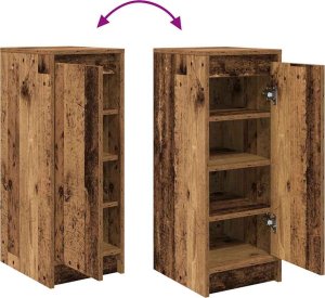 vidaXL Szafka na buty Stare drewno 29,5x34x76 cm Drewno klejone 9